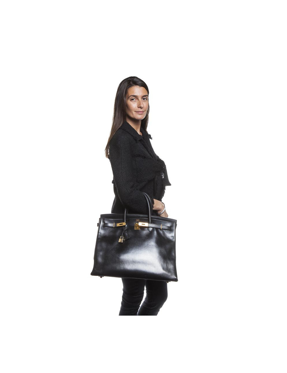  Birkin 40 HERMES cuir box noir 