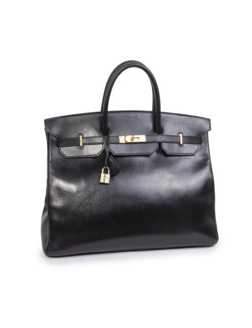  Birkin 40 HERMES cuir box noir 