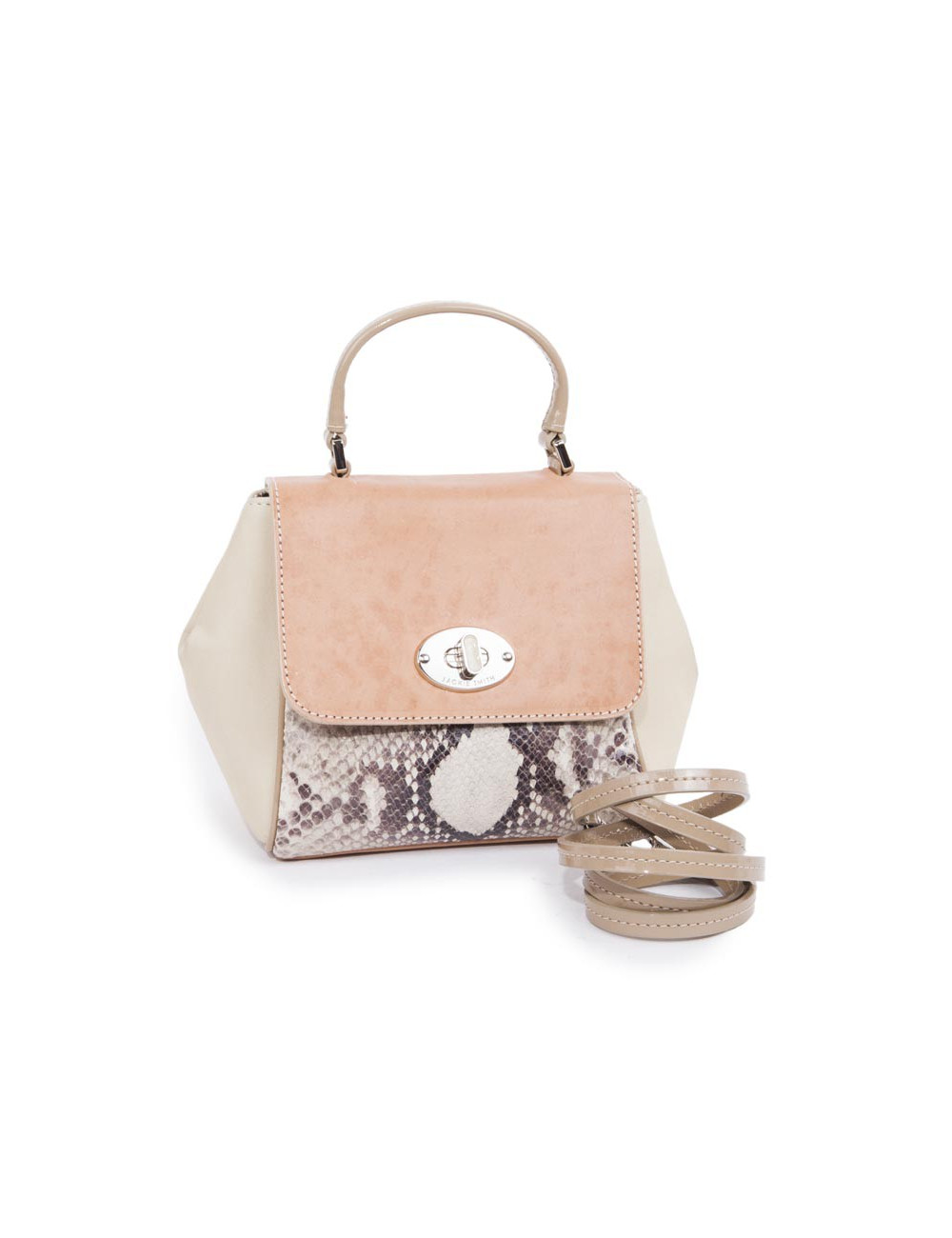 Petit sac JACKIE SMITH bi-matière cuir et python