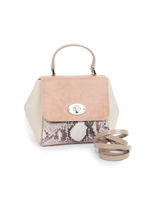 Petit sac JACKIE SMITH bi-matière cuir et python