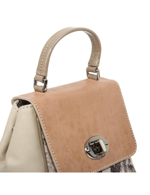 Petit sac JACKIE SMITH bi-matière cuir et python