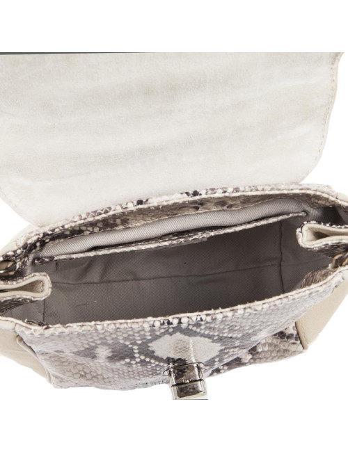 Petit sac JACKIE SMITH bi-matière cuir et python