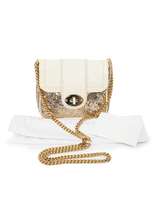 Petit sac JACKIE SMITH en cuir et doré