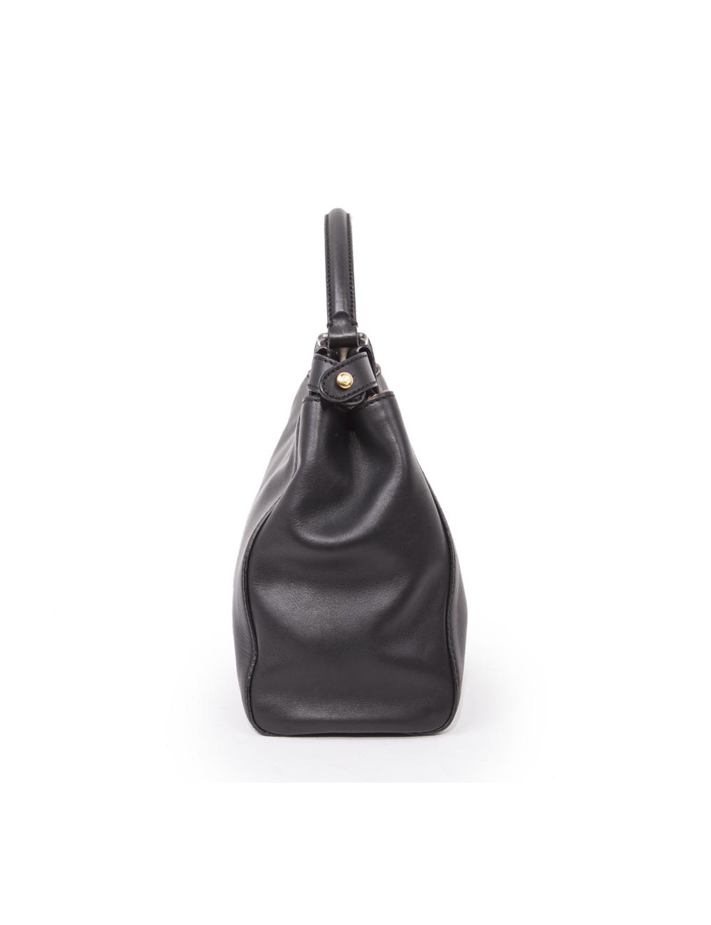 Black smooth leather FENDI Peekaboo bag