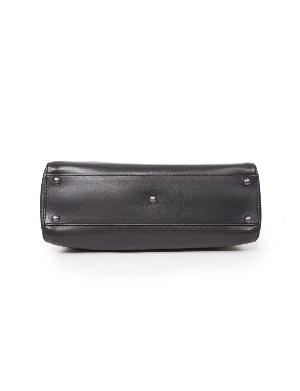 Black smooth leather FENDI Peekaboo bag
