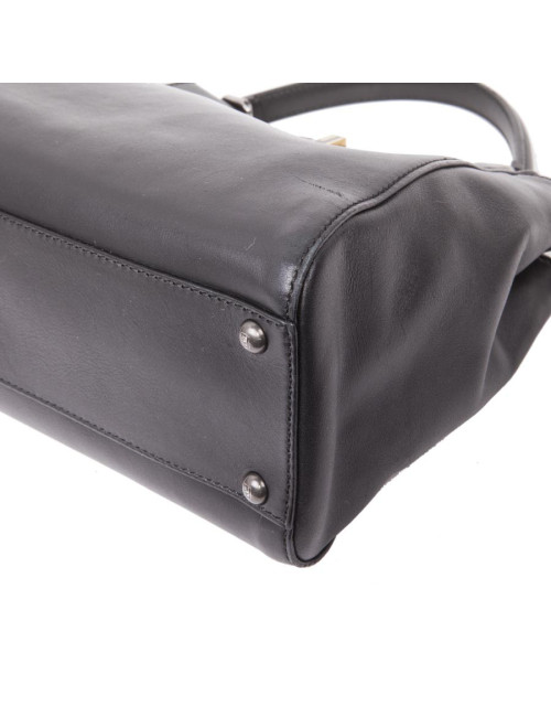 Sac Peekaboo FENDI en cuir lisse noir 