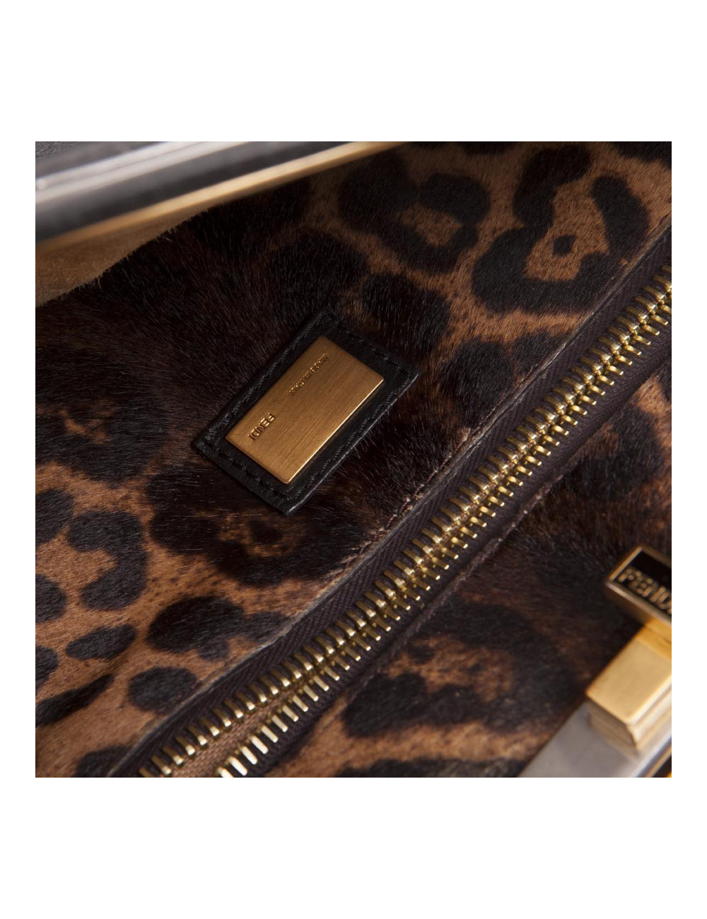 Black smooth leather FENDI Peekaboo bag