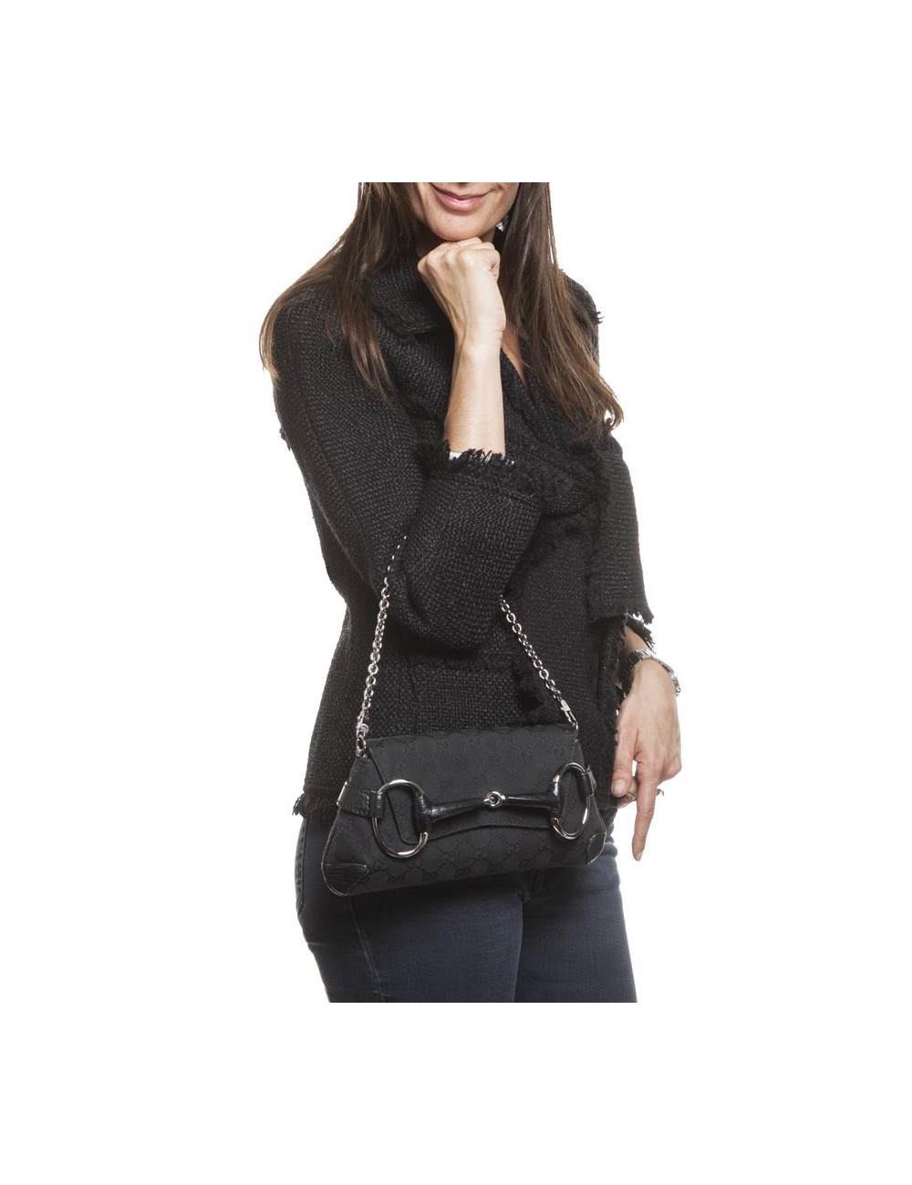 Sac GUCCI  cuir avec boucle Mors