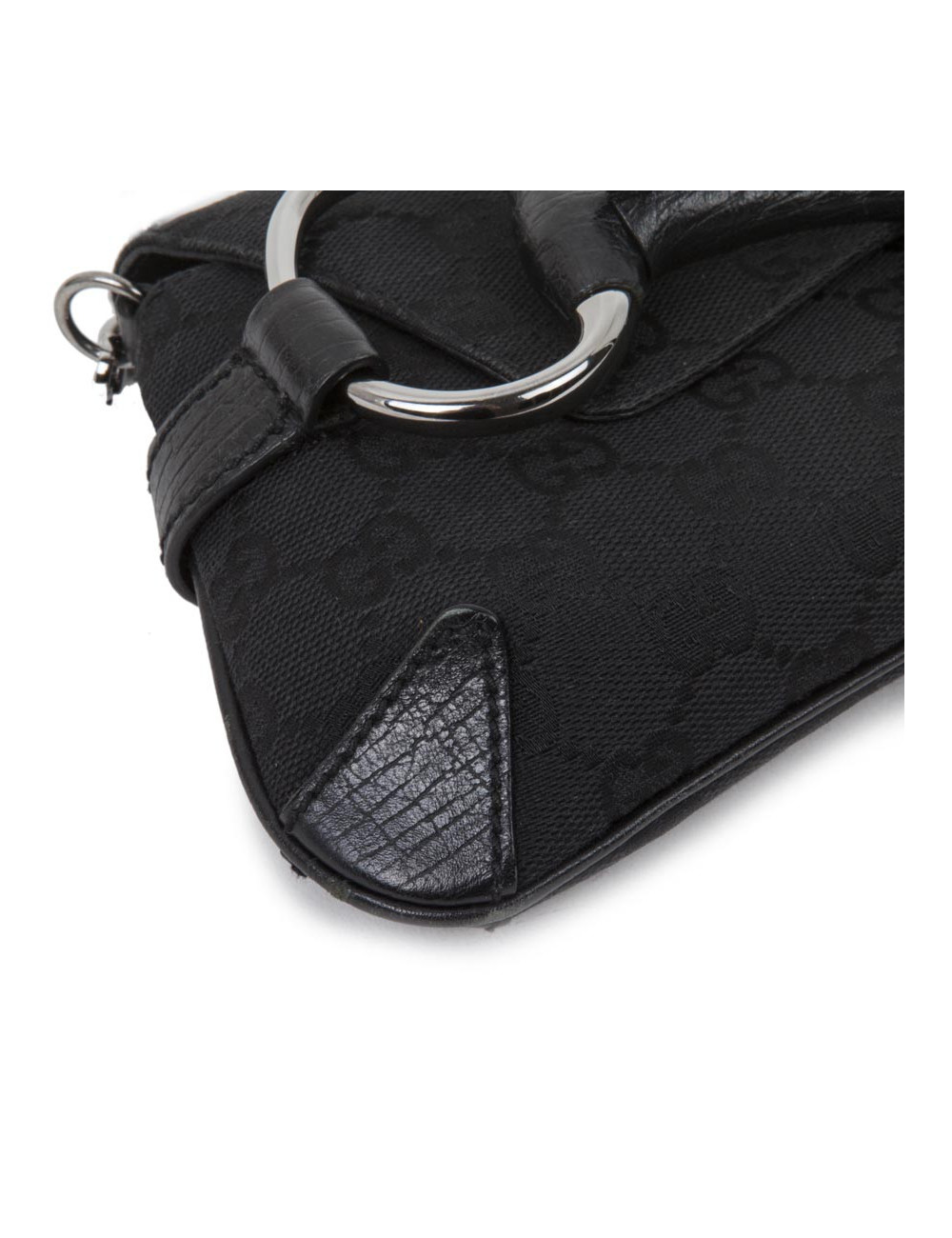 Sac GUCCI cuir monogram avec boucle mors