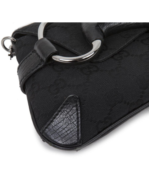 Sac GUCCI cuir monogram avec boucle mors