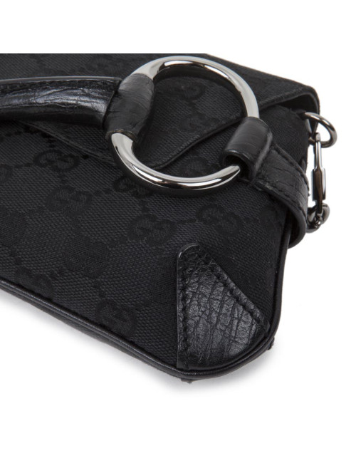 Sac GUCCI cuir monogram avec boucle mors