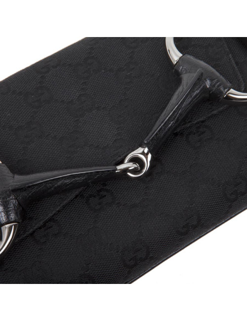 Sac GUCCI cuir monogram avec boucle mors