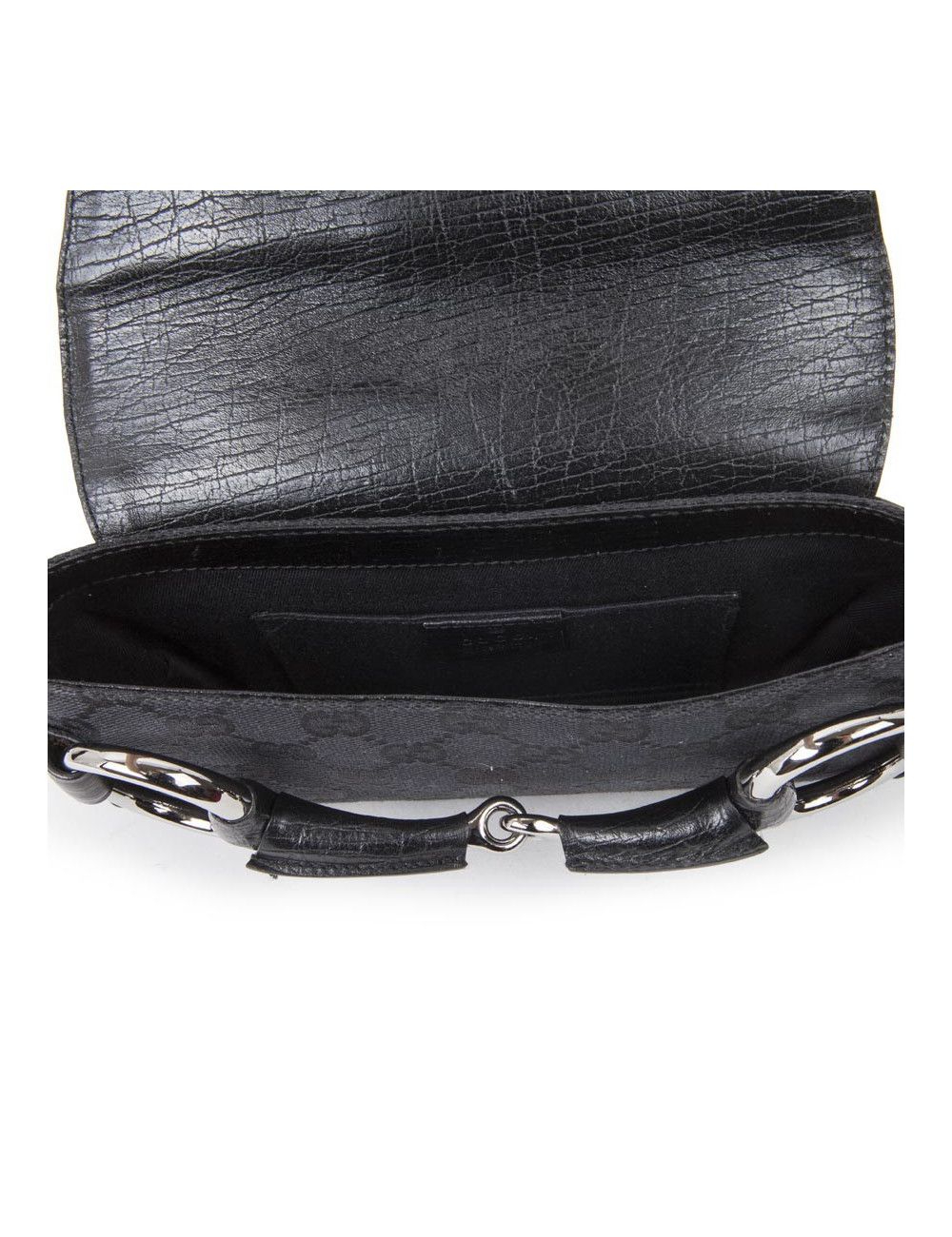 Sac GUCCI cuir monogram avec boucle mors