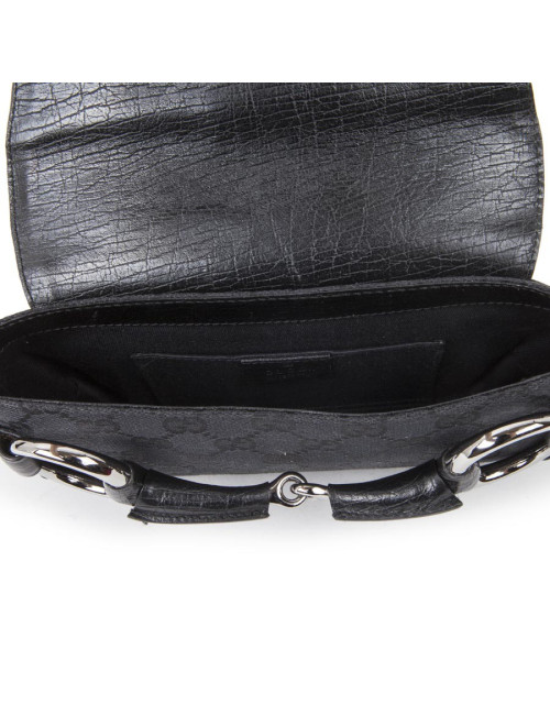 Sac GUCCI cuir monogram avec boucle mors