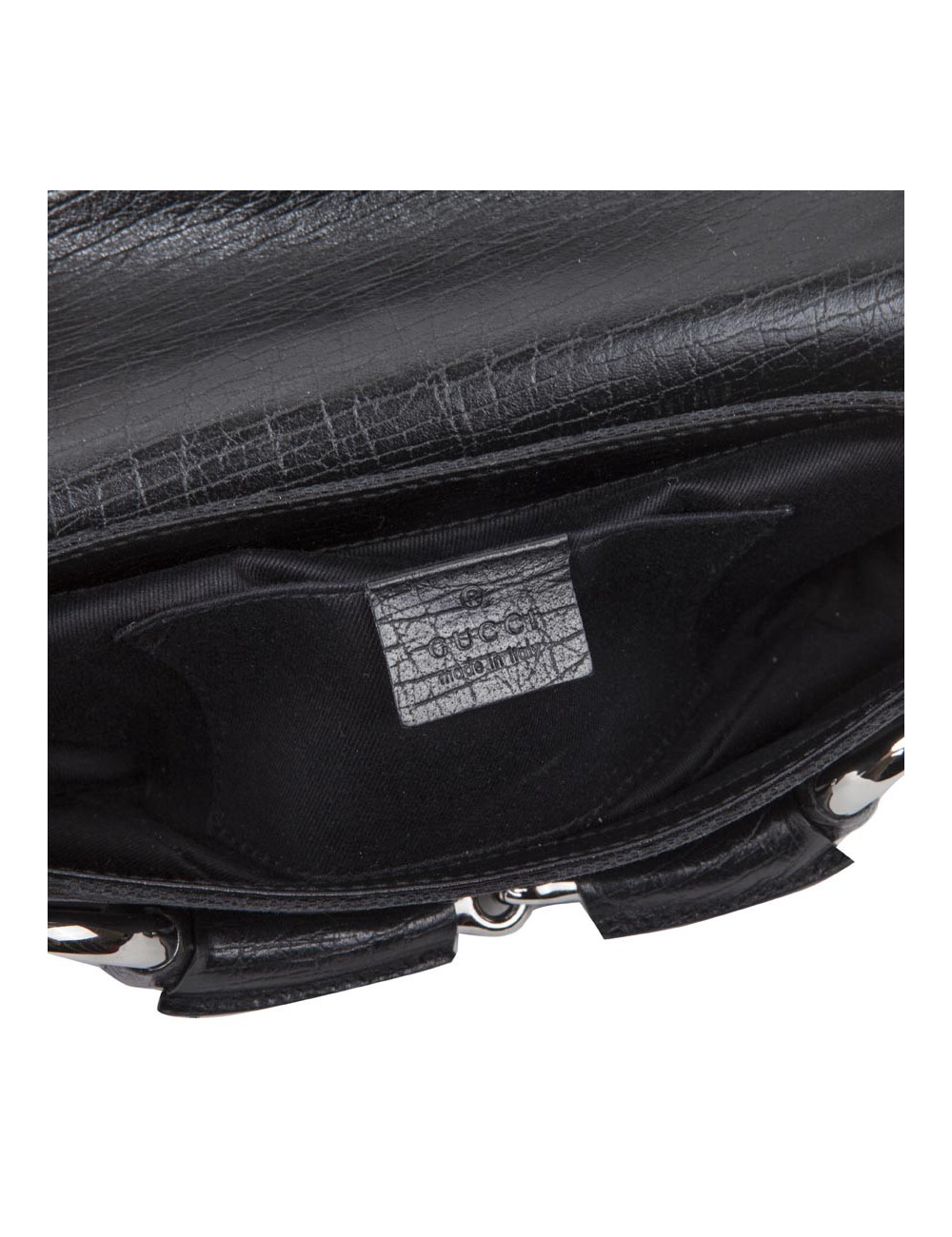 Sac GUCCI cuir monogram avec boucle mors