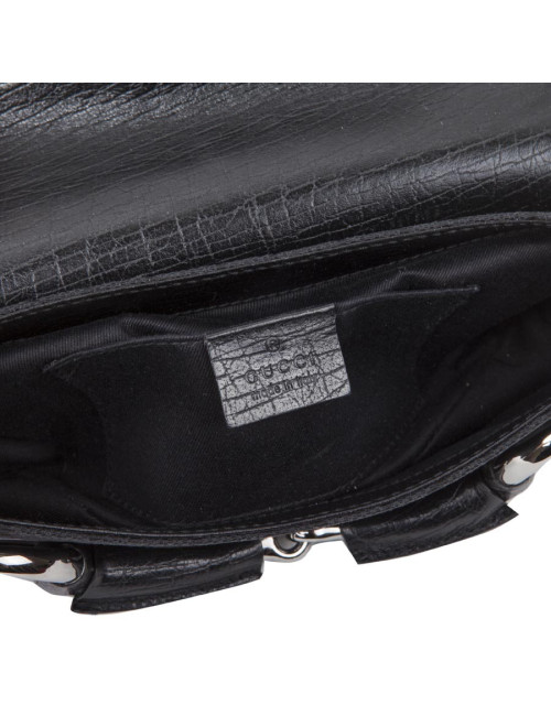 Sac GUCCI cuir monogram avec boucle mors