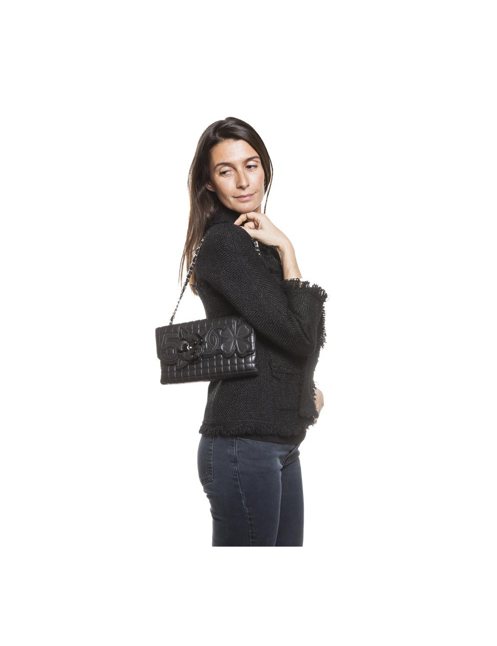 Sac baguette CHANEL noir 