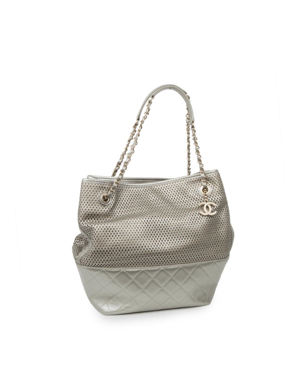 CHANEL quilted and perforated leather bag