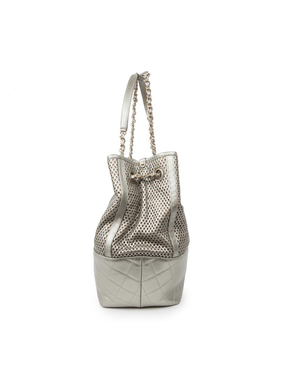 CHANEL quilted and perforated leather bag