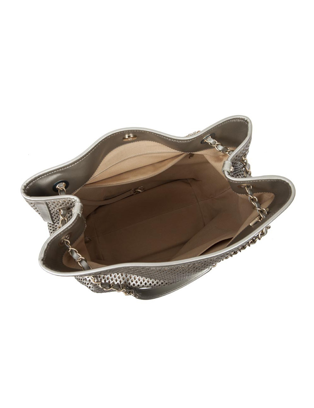 CHANEL quilted and perforated leather bag