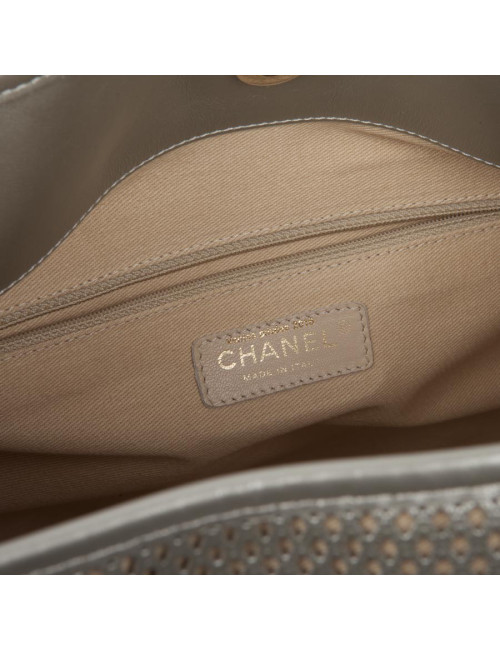 CHANEL quilted and perforated leather bag
