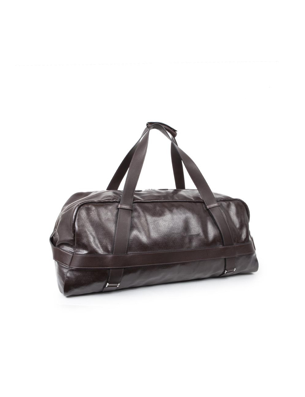 Sac Weekend HERMES cuir et amazonia marron