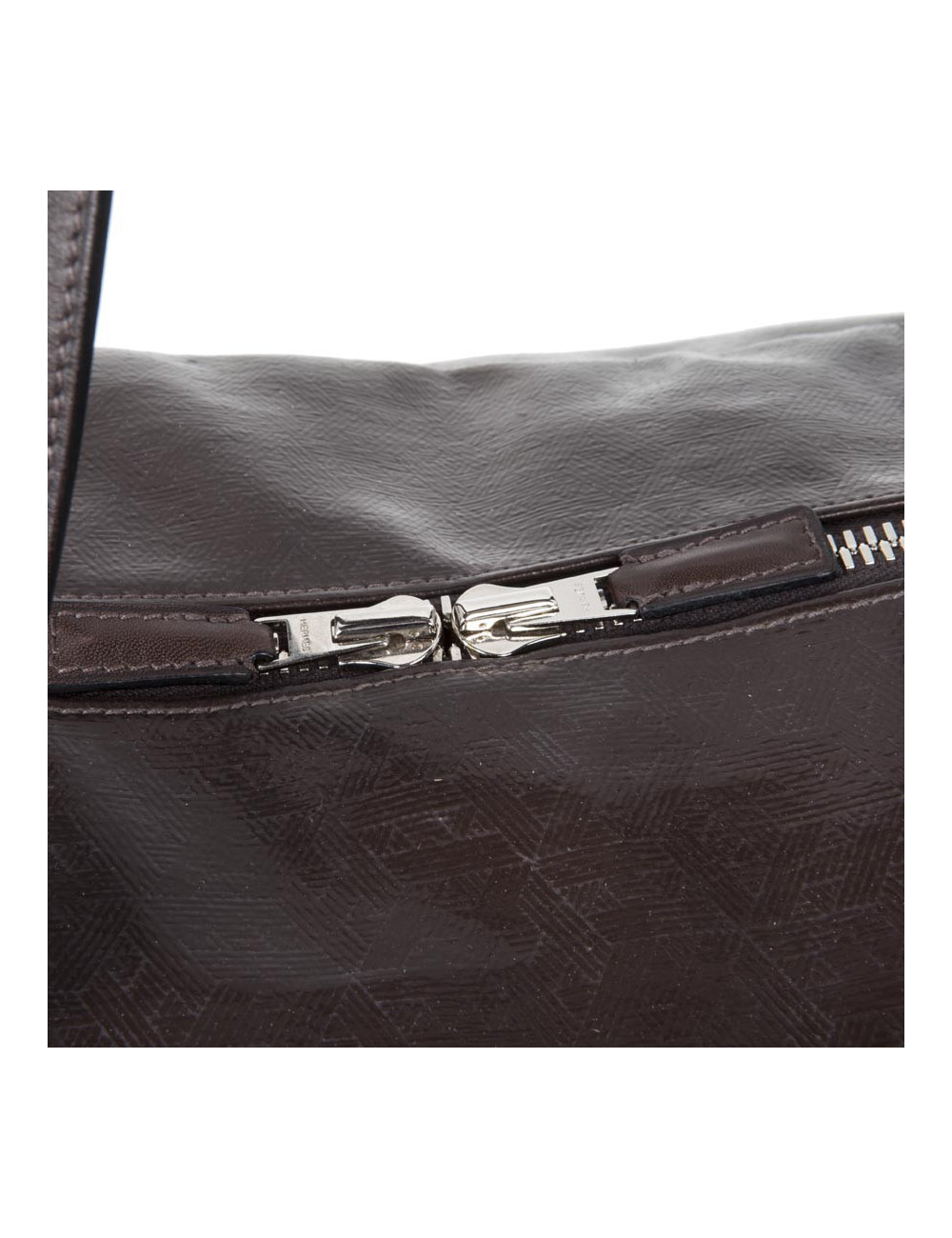 Sac Weekend HERMES cuir et amazonia marron