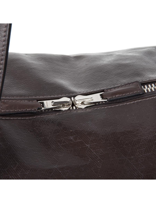 Sac Weekend HERMES cuir et amazonia marron