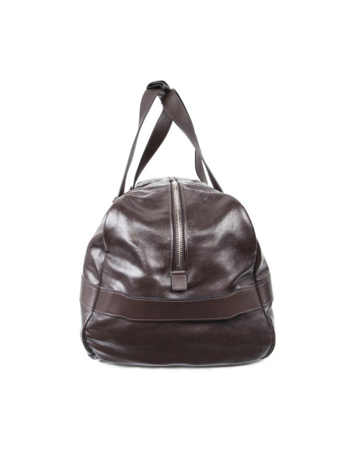 Sac Weekend HERMES cuir et amazonia marron