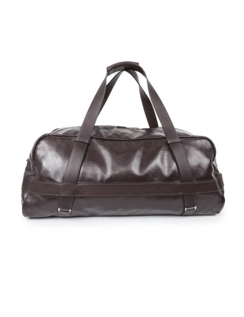 Sac Weekend HERMES cuir et amazonia marron