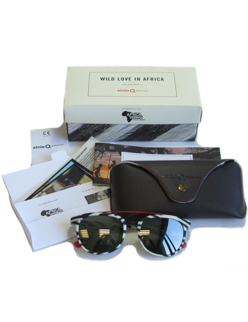 Lunettes de soleil ETNIA BARCELONA en plexi motif zèbre