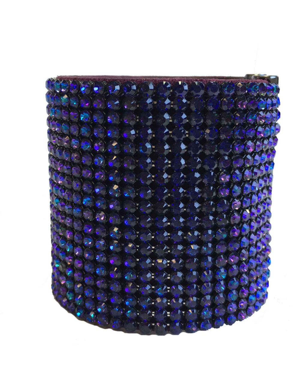 Manchette DANIEL SWAROVSKI sur crystal mesh violet
