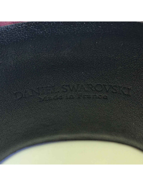 Manchette DANIEL SWAROVSKI sur crystal mesh violet