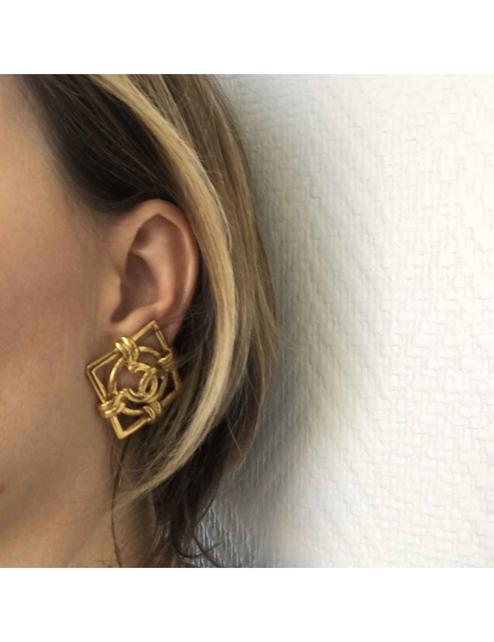 Boucles d"oreille  clips CHANEL Vintage 