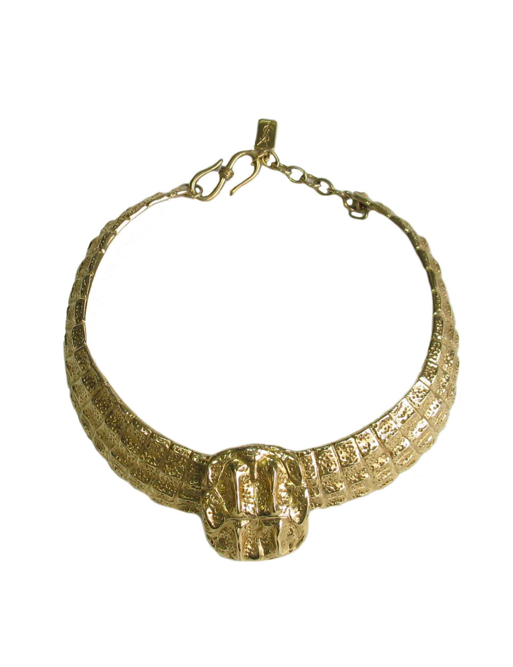YLS YVES SAINT LAURENT choker necklace in gilded metal