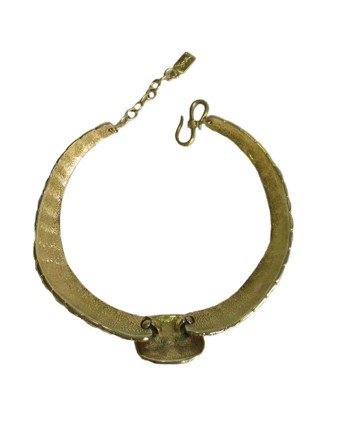 YLS YVES SAINT LAURENT choker necklace in gilded metal