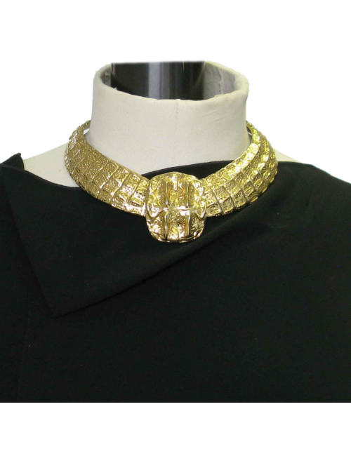 YLS YVES SAINT LAURENT choker necklace in gilded metal