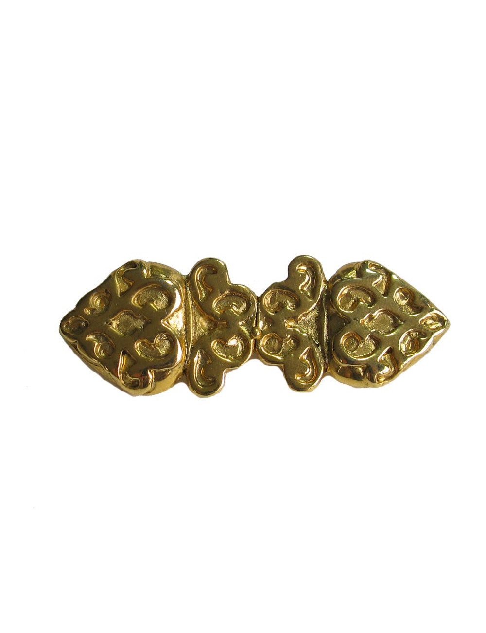 Broche métal sans marque dorée à l'or fin vintage