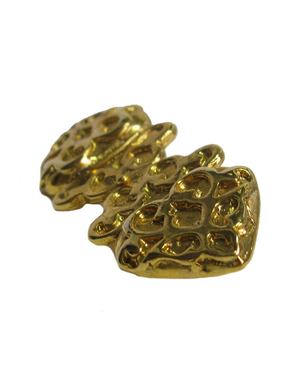 Broche métal sans marque dorée à l'or fin vintage