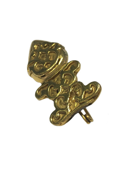Broche sans marque en métal doré à l'or fin vintage