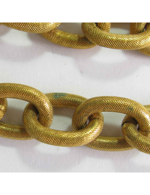 CHANEL necklace gold engine-turned metal belt