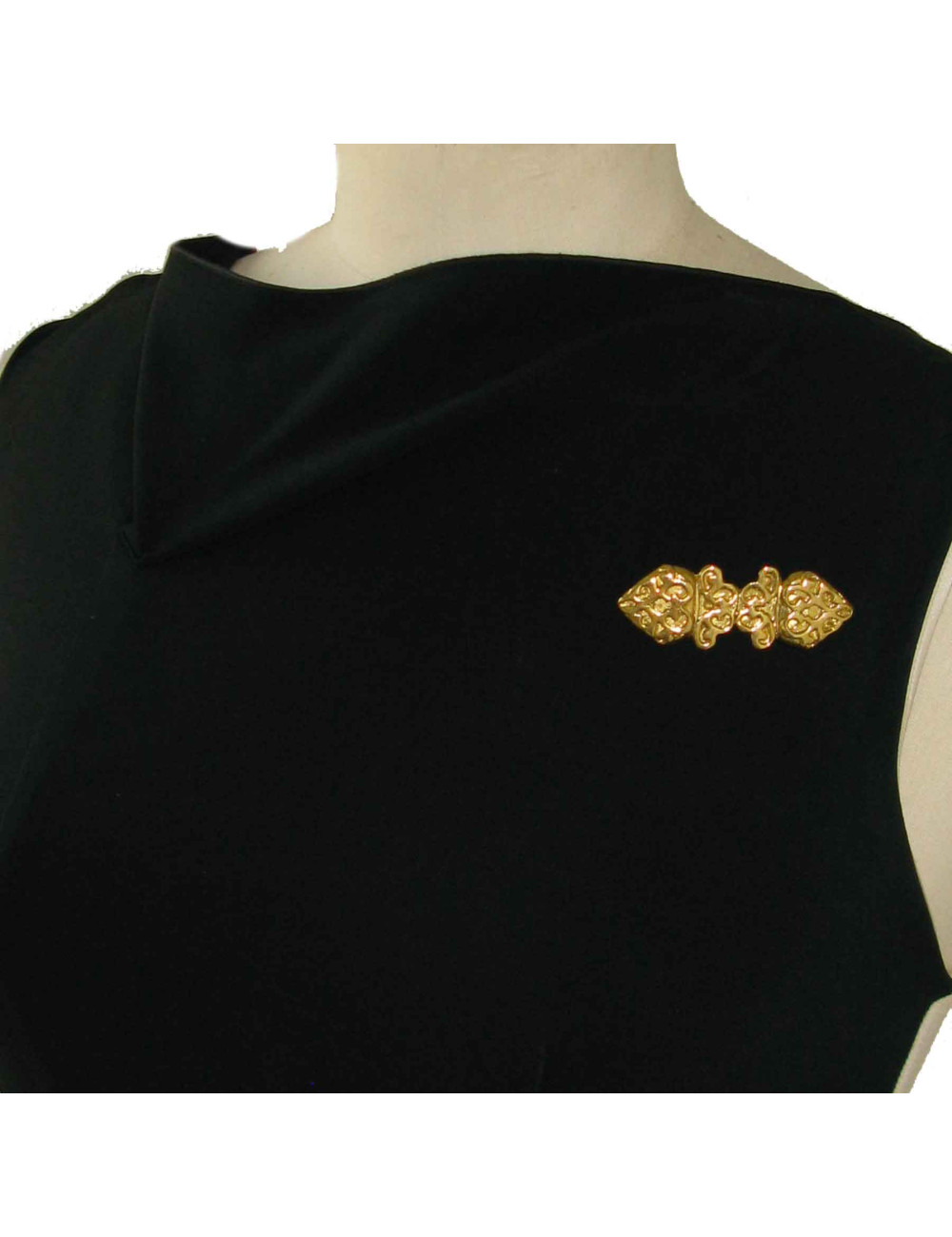 Broche métal sans marque dorée à l'or fin vintage