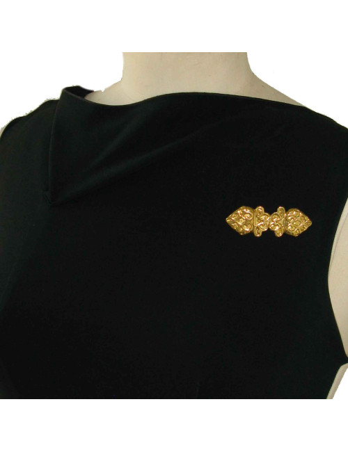 Broche métal sans marque dorée à l'or fin vintage
