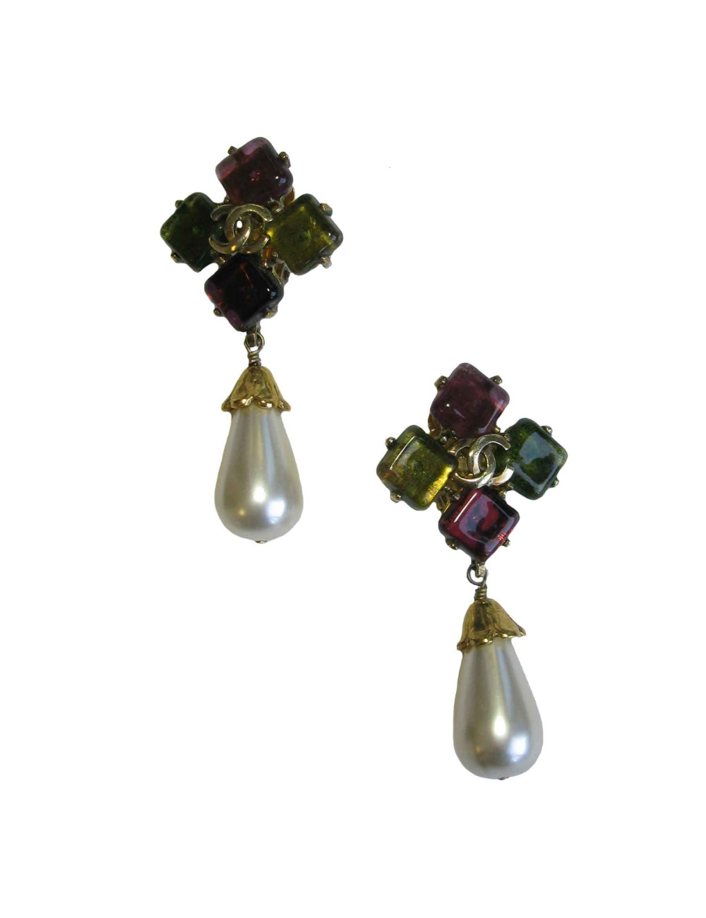 Boucles d'oreille clips CHANEL Vintage