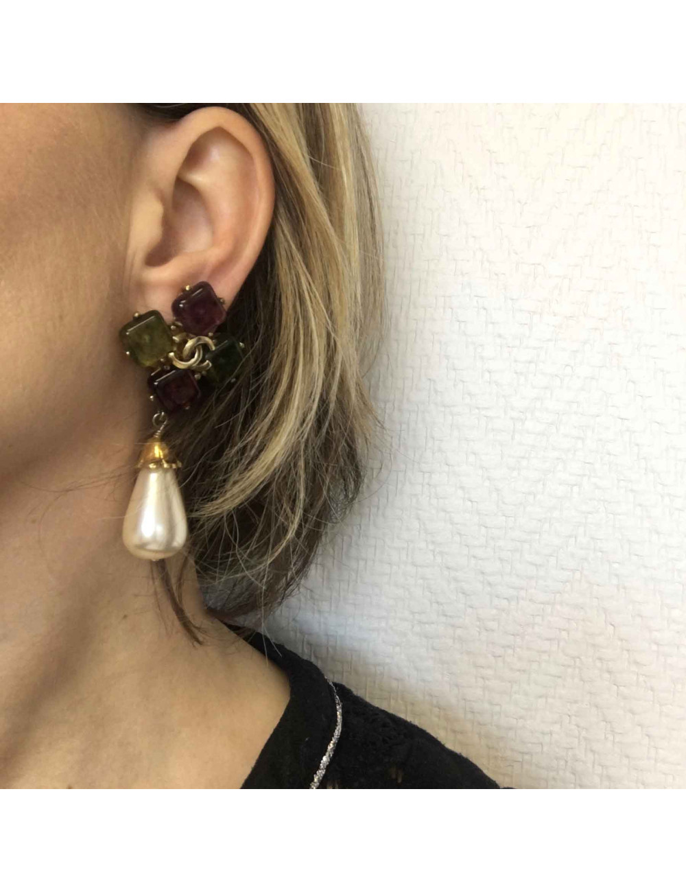 Boucles d'oreille clips CHANEL Vintage