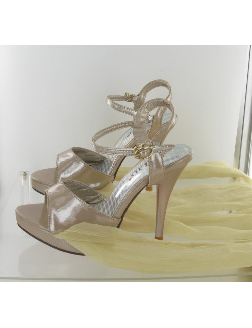 Open pumps powder pink lurex JQ. LID