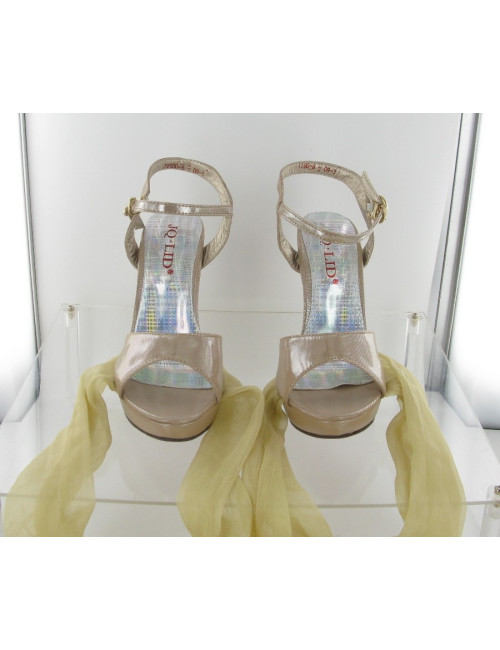 Open pumps powder pink lurex JQ. LID