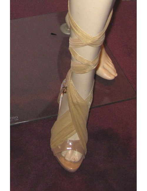 Open pumps powder pink lurex JQ. LID