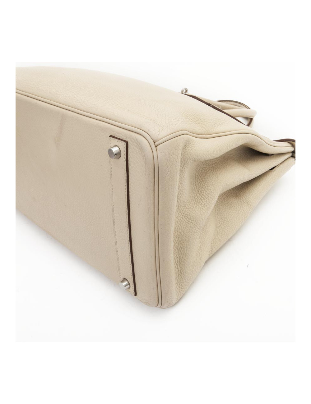 Birkin 40 HERMES cuir taurillon clémence beige