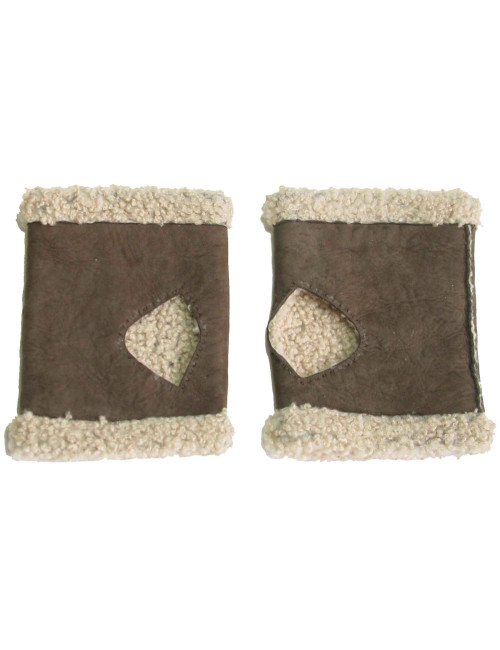 Mitaines HERMES en peau retournée T7,5